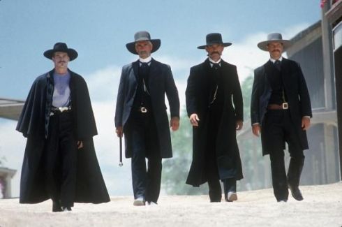 Val Kilmer, Sam Elliott, Kurt Russell, and Bill Paxton in Tombstone